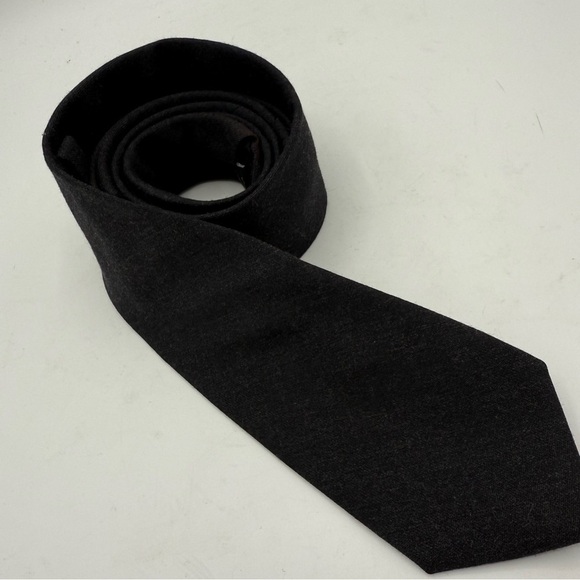 J Crew Factory 100% Wool The Narrow Tie Gray 2.5” Total length 60” - Picture 1 of 5